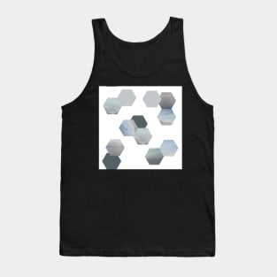 Geometric hexagon pattern Water and Sky Tank Top